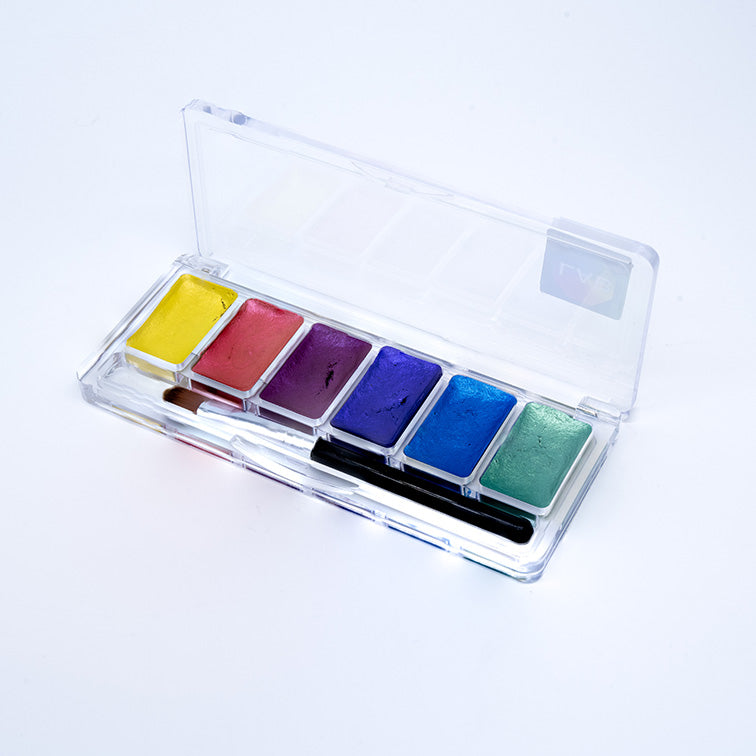 Artist Watercolour Set - Vibrant Series, 6 colours in crystal case 藝術級水彩套裝 - 繽紛系列, 6色, 水晶盒 (#2203 Series)