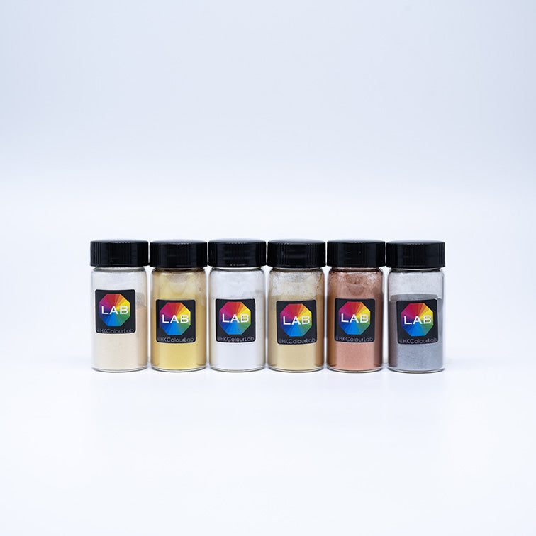 Artist Pigment Set - Gold & Silver Series, 6 colours x 6 g 藝術級色粉套裝 - 金銀系列, 6色 x 6 g (#2201 Series)